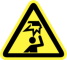 pictogram gevaar geraakt wordne door last van hijswerktuig